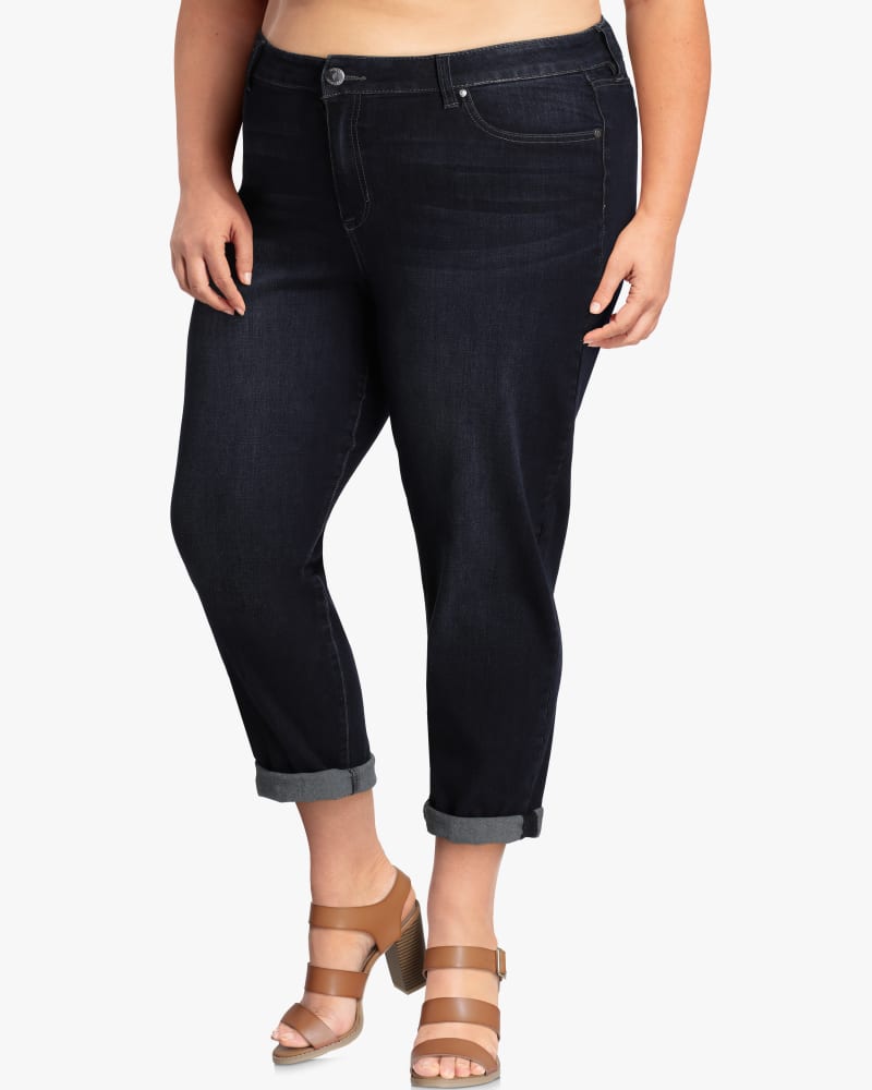 Front of plus size Dakota Boyfriend Jean by Molly&Isadora | Dia&Co | dia_product_style_image_id:118026